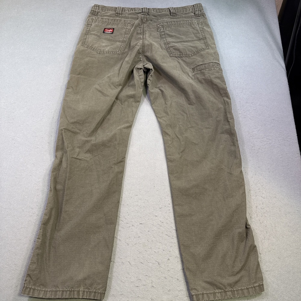Wrangler ATG All Terrain Gear Tan Canvas Workwear Pants Straight Leg 36X34 - Picture 6 of 8